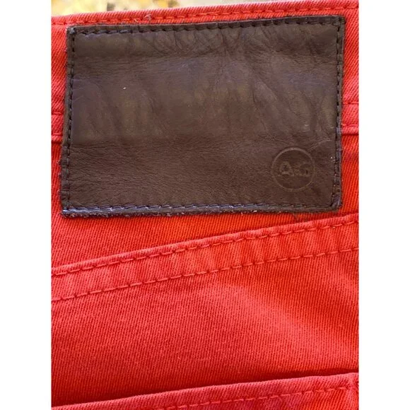 AG Adriano Goldschmied Men's Matchbox Slim Straight Leg Pants 34x35 Red - Picture 8 of 12